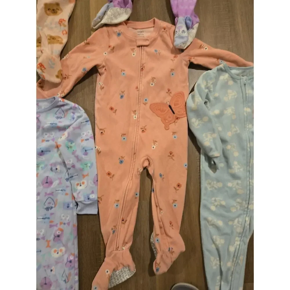 Carters Infant Baby Girl Sleepwear Footie Pajamas One-Piece Lot 24 Months Lot 5